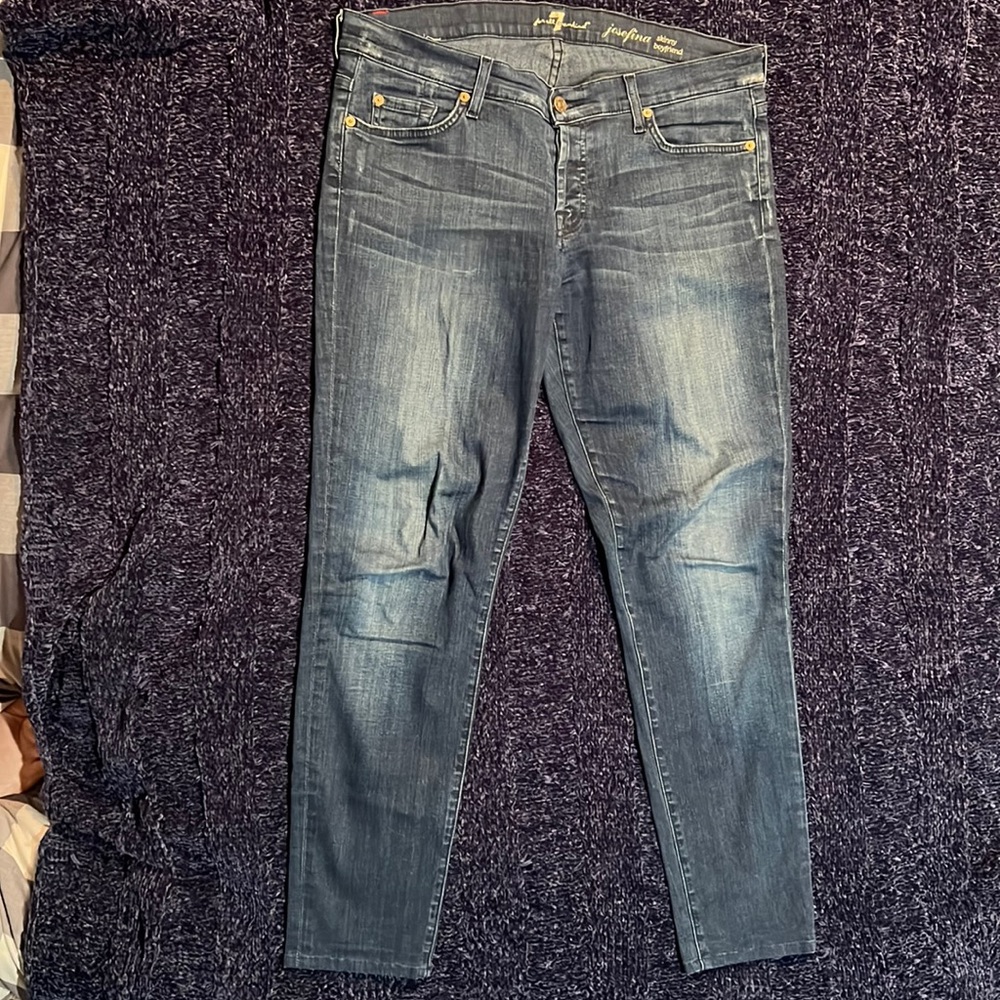 7 For All Mankind Skinny Boyfriend Jeans; Size 29